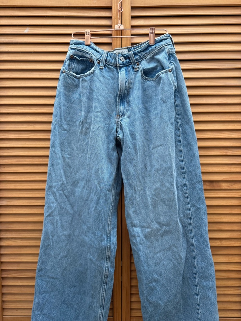 Abercrombie & Fitch Mid Rise Wide Leg Jeans size 0 - Picture 5 of 9